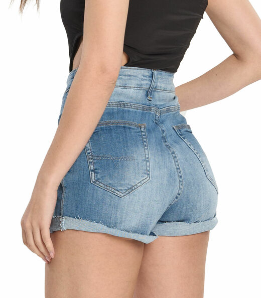 Shorts Jeans Feminino Curto Republica Mix Azul
