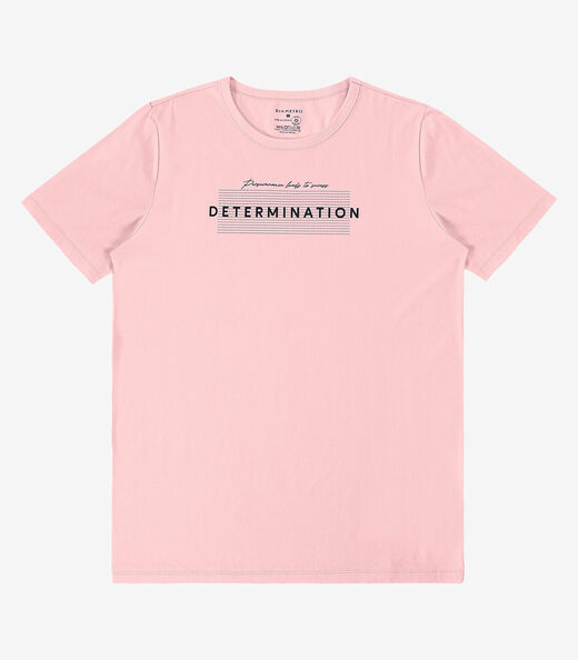 Camiseta Meia Malha Masculina Diametro Rosa