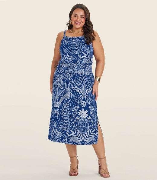 Image_Blusa de Alça Plus Size Feminina Secret Glam Azul