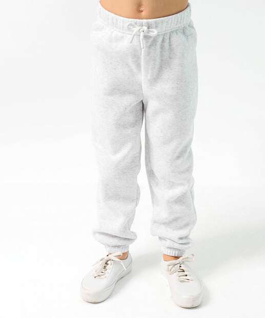 Conjunto Infantil Moletom Bordado Marisa Tam 4 a 10 Cinza