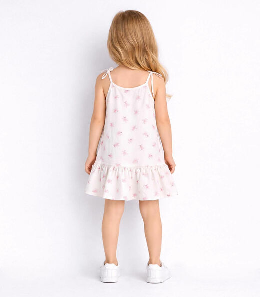 Vestido Infantil Alça Com Laço Nas Pontas Select Rosa