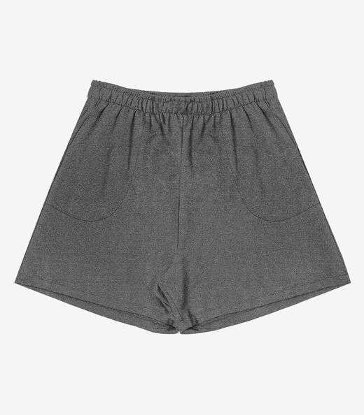 Shorts Moletinho Basic Rovitex Cinza
