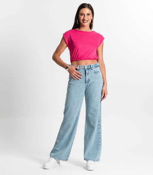 Blusa Feminina Manga Curta Rovitex Rosa