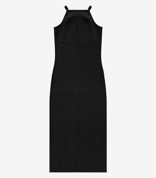 Vestido Feminino Em Ribana Infinita Cor Preto