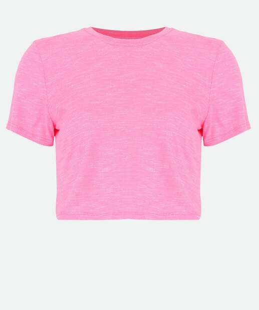 Blusa Cropped Feminina Flamê Manga Curta Marisa