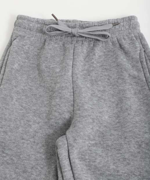 Calça Infantil Moletom Mescla Marisa Tam 1 a 3 Cinza
