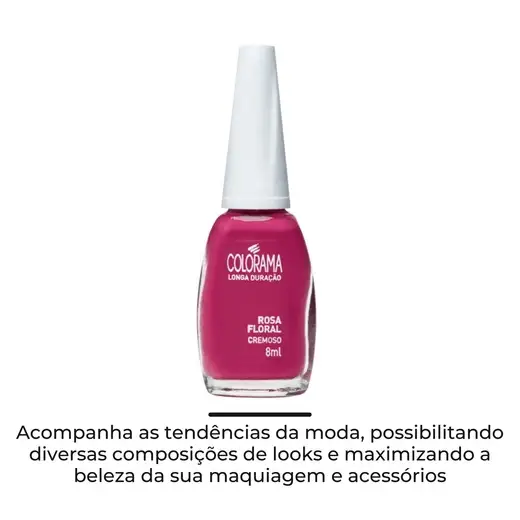 Esmalte Colorama Cremoso Rosa Floral 8ml
