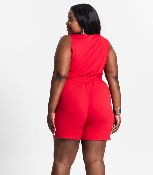 Conjunto Feminino Plus Size 3 Peças Secret Glam Vermelho