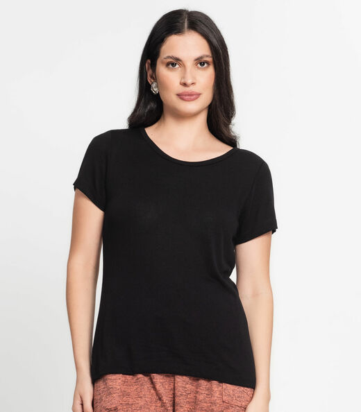 Blusa Feminina Malha me Viscose Preto
