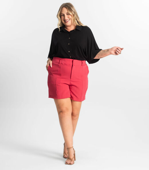 Shorts Feminino Alfaiate Secret Glam Vermelho