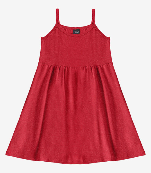 Vestido Menina Infantil de Alças Select Vermelho