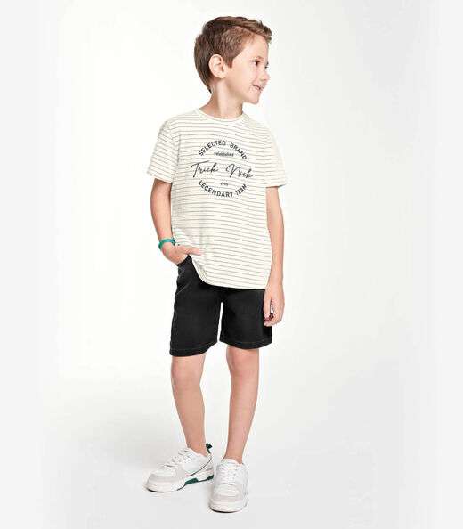 Bermuda Jeans Infantil Masculina Trick Nick Preto