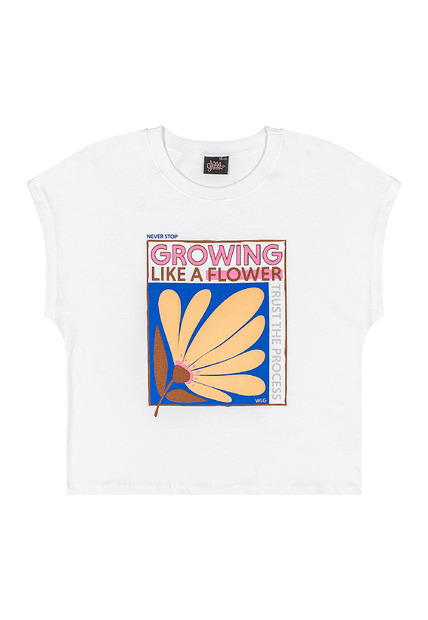 Blusa em Algodão Juvenil Sem Manga Gloss