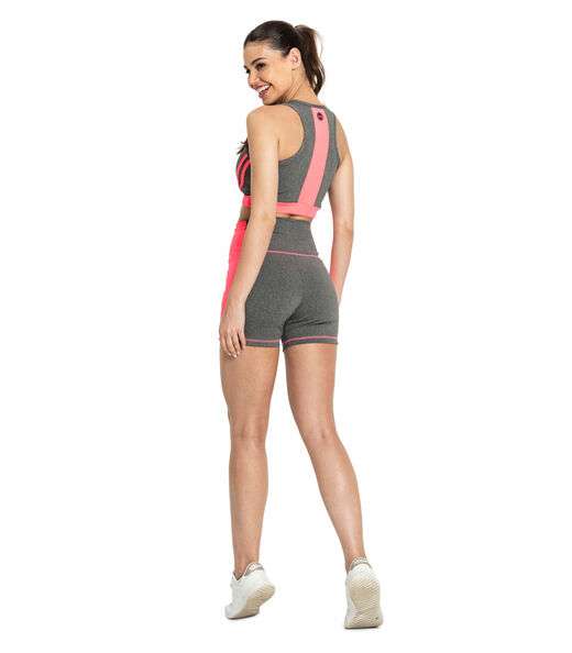 Top Feminino Nadador FTK Fitness Cinza