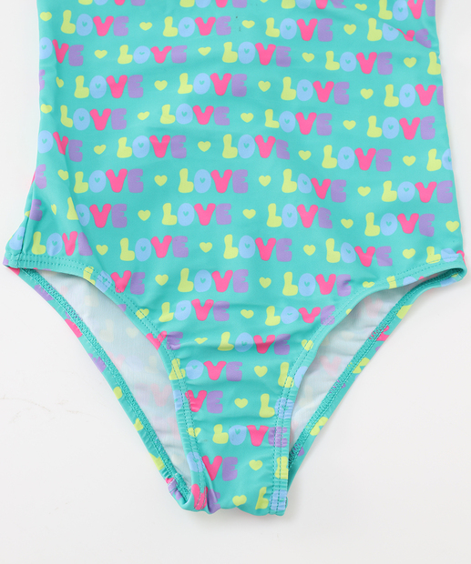 Maiô Infantil Babado Estampado Marisa Tam 4 a 10 Verde
