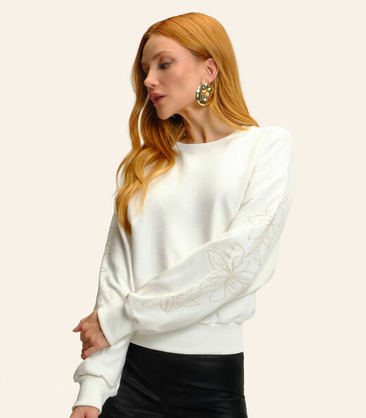 Blusão Feminino Moletom Felpado Endless Bege