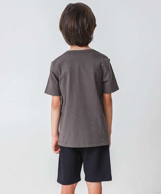 Conjunto Infantil Hulk Marisa Tam 4 a 10 Cinza