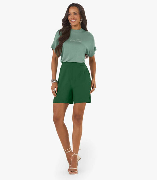 Blusa Feminina Visco Tricot Ribana Viscose Rovitex Verde