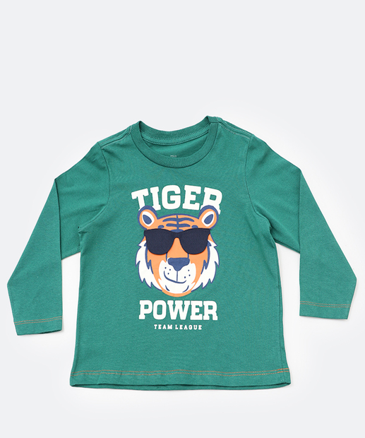 Image_Camiseta Infantil Interativa Manga Longa Marisa Tam 1 a 3 Verde
