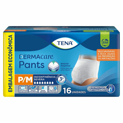 Image_Kit 4 Fraldas Adulto Tena Pants Dermacare P/M 16 Unidades cada