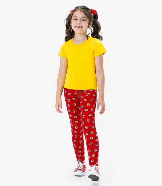 Blusa Básica Infantil Feminina Rovitex Kids Amarelo