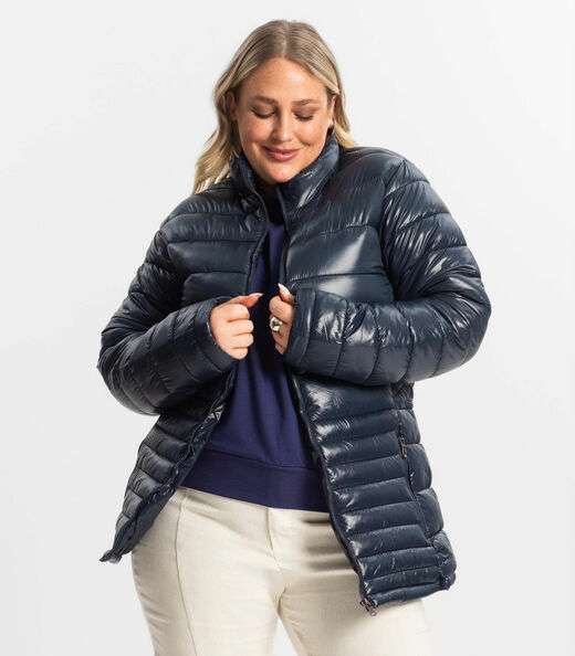 Jaqueta Plus Size Microfibra Secret Glam Azul