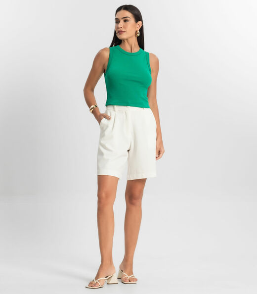 Regata Cropped Feminina Ribana Rovitex Verde