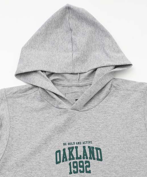 Regata Juvenil Capuz Marisa Tam 10 a 16 Cinza