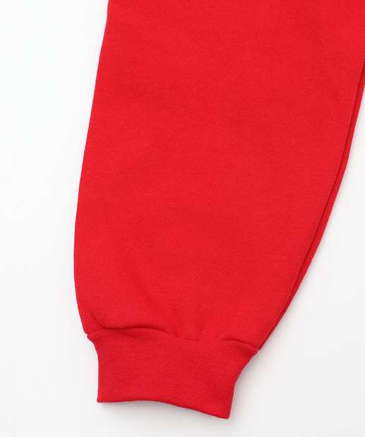 Calça Infantil Jogger Moletom Homem Aranha Tam 4 a 10 Vermelho