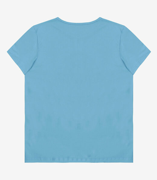 Blusa Baby Look Feminina Estampada Select Azul