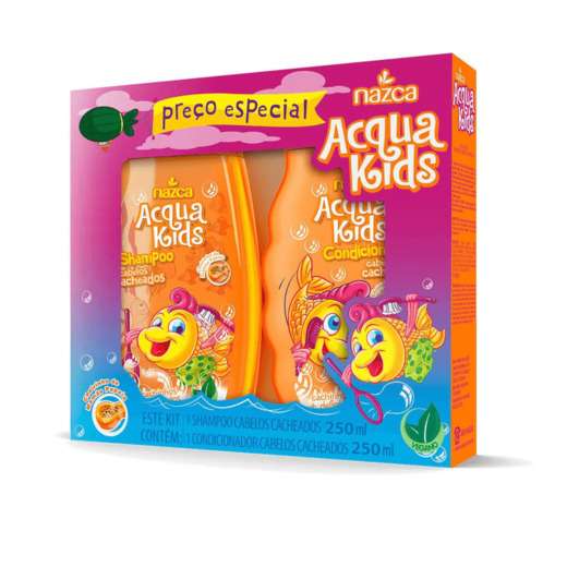 Shampoo e Condicionador Acqua Kids 250ml Cacheados