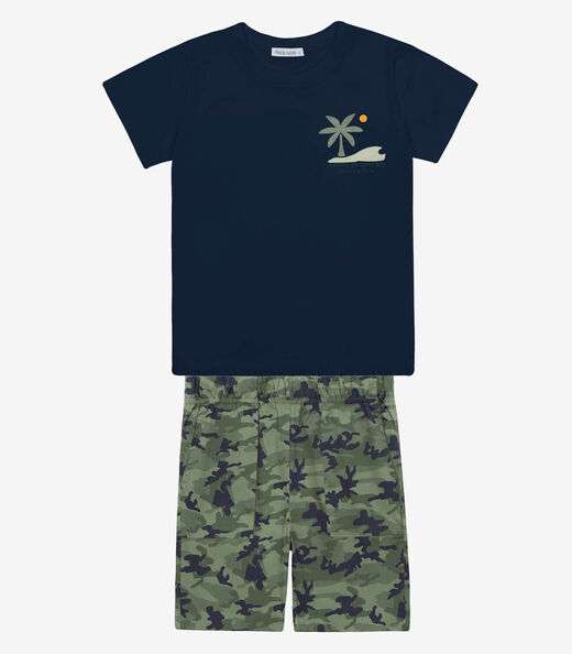 Image_Conjunto Infantil Camiseta Com Bermuda Trick Nick Azul