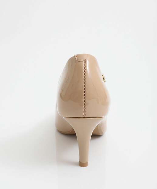 Scarpin Feminino Bico Fino Salto Fino Vizzano Bege