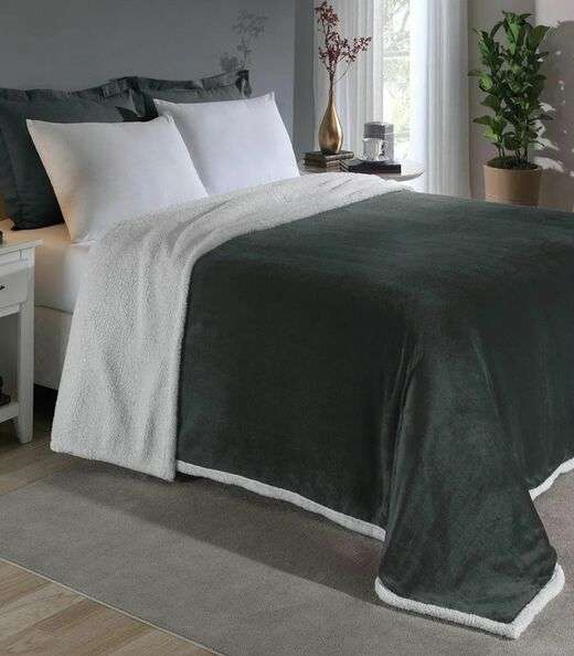 Image_Cobertor Sherpa Dupla Face Queen Lar E Lazer Cinza