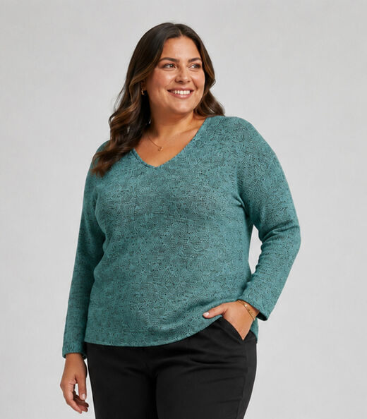 Image_Blusa Feminina Plus Infinita Cor Verde