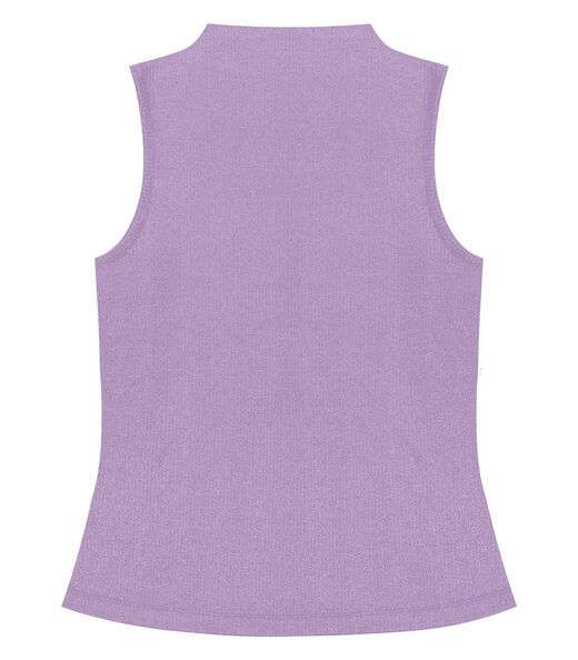 Regata Feminina Em Ribana Canelada Lurex Rovitex Roxo