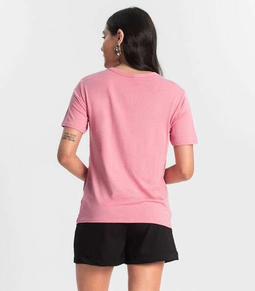 Blusa T-Shirt Feminina Libélula Rosa