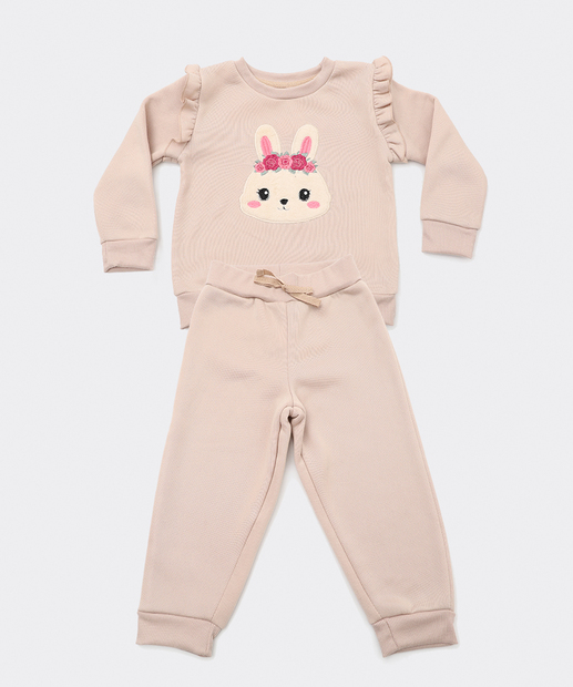 Image_Conjunto Moletom Infantil Cachorro Marisa Tam 1 a 3 Rosa