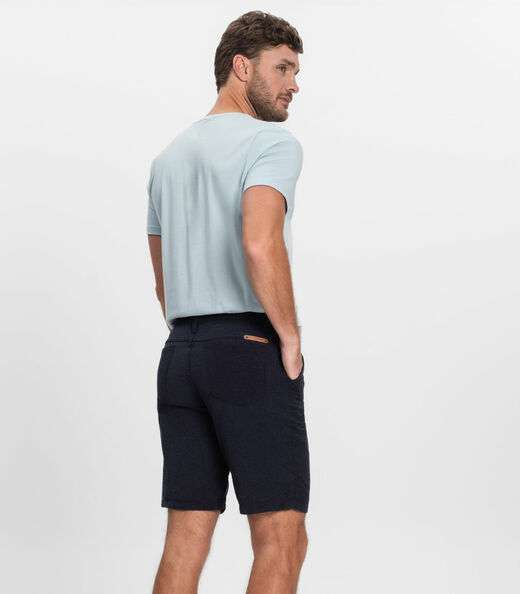 Bermuda Maculina Sarja Com Bolsos Shift Preto