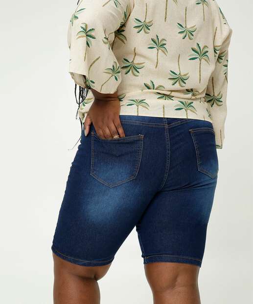 Bermuda Plus Size Feminina Jeans