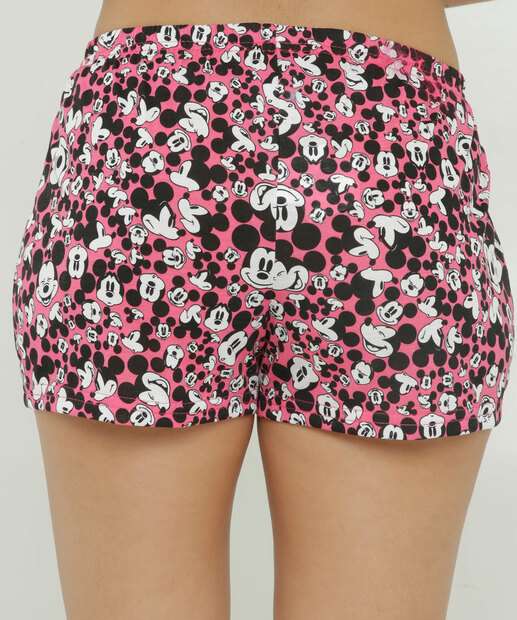 Pijama Feminino Estampa Mickey Manga Curta Disney