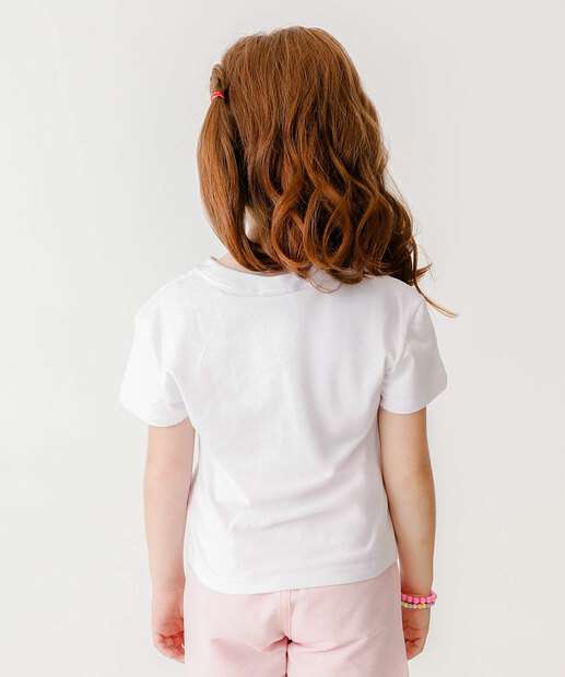 Camiseta Infantil Estampa Foil Ariel Disney Tam 4 a 10