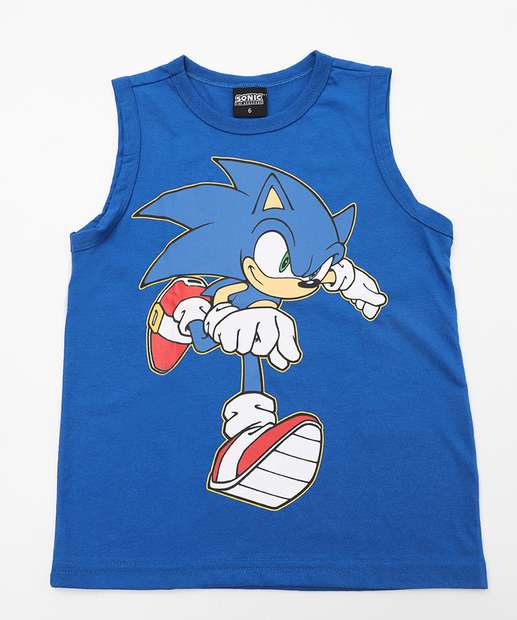 Regata Infantil Sonic Tam 4 a 10 Azul