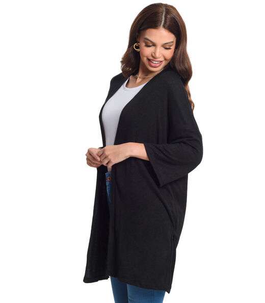 Cardigan Alongado Rovitex Preto
