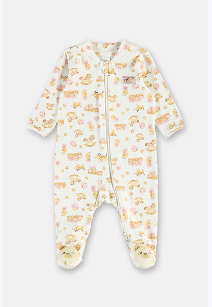 Macacão Bebê Suedine Zíper Up Baby