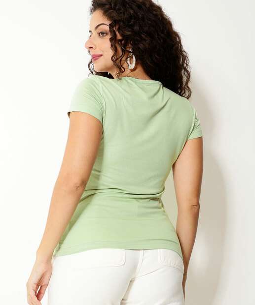 Blusa Feminina Estampa Frase Manga Curta 