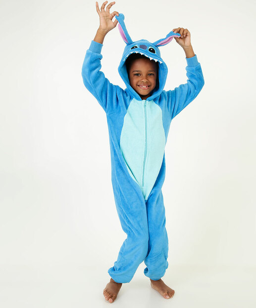 Macacão Pijama Infantil Stitch Disney Tam 2 a 12