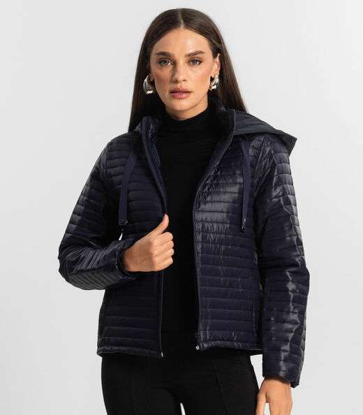 Jaqueta Feminina Com Capuz Endless Azul