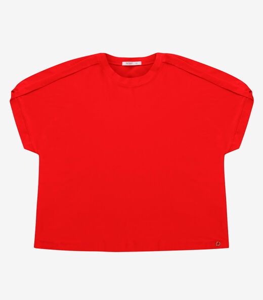 Blusa Feminina Manga Curta Secret Glam Laranja