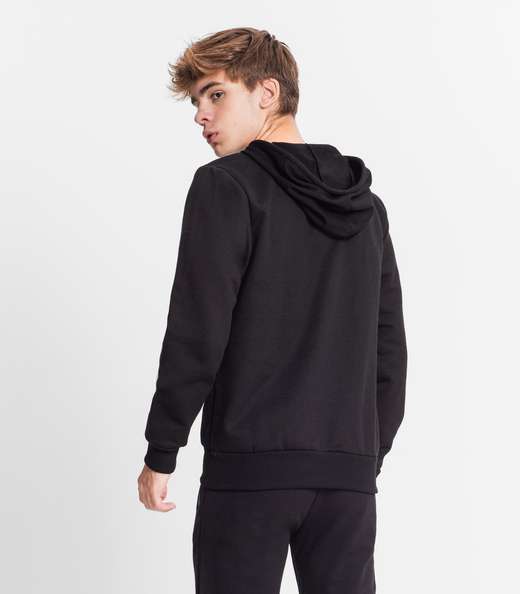 Blusão Com Capuz Juvenil Masculino Moletom Minty Preto
